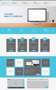 Modern creative one page website design template, Vector Eps 10 Royalty Free Stock Photo