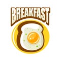 Modern and creative scrambled toast logo.