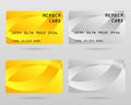 Modern credit card, business VIP card, member card Royalty Free Stock Photo