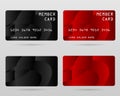 Modern credit card, business VIP card, member card Royalty Free Stock Photo