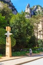 The modern cross of Saint Michael in the territory of the monastery of Montserrat, Spain