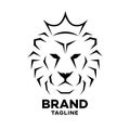 Modern crowned lion logo.