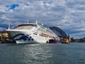 Modern Cruise Ship Docked in Circular Quay, Sydney, Australia Royalty Free Stock Photo