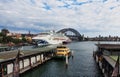 Modern Cruise Ship Docked in Circular Quay, Sydney, Australia Royalty Free Stock Photo