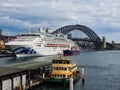Modern Cruise Ship Docked in Circular Quay, Sydney, Australia Royalty Free Stock Photo
