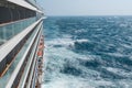 Modern cruise ship traveling through rough seas Royalty Free Stock Photo