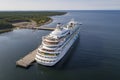 Modern Cruise ship visiting Saaremaa island in Estonia