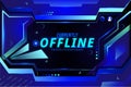 Modern currently offline twitch banner background template