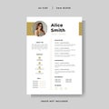 Modern Curriculum Vitae design template vector