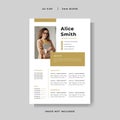 Modern Curriculum Vitae design template vector