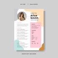 Modern Curriculum Vitae design template vector