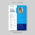 Modern Curriculum Vitae design template vector