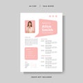 Modern Curriculum Vitae design template vector