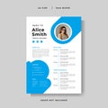 Modern Curriculum Vitae design template vector