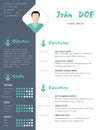 Modern curriculum vitae resume with photo Royalty Free Stock Photo