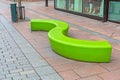 Modern Curved Bench Royalty Free Stock Photo