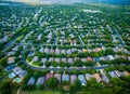 Modern Curves Summer landscape Patterns of Architecture Sunset Suburban Homes North of Austin near Round Rock