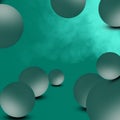 Modern 3D Abstract Background â Floating Spheres Design Royalty Free Stock Photo