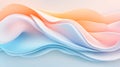 Modern 3D Abstract Pastel Waves with Soft Flowing Design Royalty Free Stock Photo