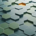 A Modern 3D Background with a Pattern of Dark Green Hexagonal Tiles, vector design Generative AI Royalty Free Stock Photo
