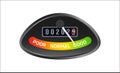 Modern 3D balance meter with emotional scale like good, normal, poor for 2024 calendar. Success and wellbeing concept in