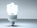 Modern 3D cfl lightbulb design Royalty Free Stock Photo