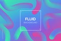 Modern 3d fluid dynamic futuristic web design, landing page template