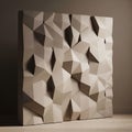 Modern 3D Geometric Concrete Panel for Minimalist Interior Design Royalty Free Stock Photo