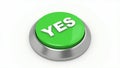 Modern 3d green yes button Royalty Free Stock Photo