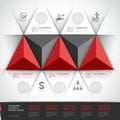 Modern 3d, infographics business triangle.