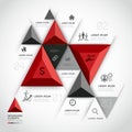 Modern 3d infographics business triangle.