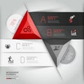 Modern 3d infographics business triangle.