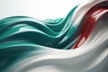 Modern 3D Italy Flag Design with Twisted Waves and Minimalist Style