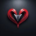 modern 3D logo of a valiants hearts, minimal