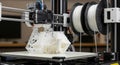 Modern 3D Printer in Action Creating a Complex Architectural Model Royalty Free Stock Photo