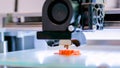 Modern 3D printer machine printing plastic model Royalty Free Stock Photo