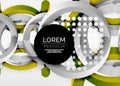 Modern 3d ring vector abstract background