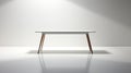 Modern 3d Table With Wood Legs - Minimalistic Design