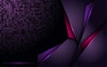 Modern 3d tech futuristic dark purple background design