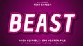 Modern 3d Word Beast Editable Text Effect Design Template, Effect Saved In Graphic Style Royalty Free Stock Photo