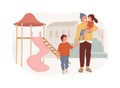 Modern dads isolated concept vector illustration.