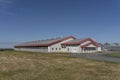 Modern Dairy barn on a farm located in Quebec, Canada.