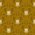 Modern damask pattern in hipster style