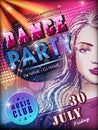 Modern dance party poster design