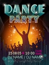 Modern dance party poster design