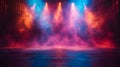 Modern dance stage light background with spotlight illuminated for modern dance production stage. Royalty Free Stock Photo