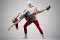 Modern dancers couple Royalty Free Stock Photo