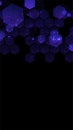 Modern dark background with hexagons for mobile app. Modern dark abstract vector texture. Hexagon pattern. Gradient web Royalty Free Stock Photo