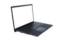 Modern dark blue laptop with blank  screen Royalty Free Stock Photo