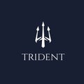 Modern dark blue trident logo design inspiration